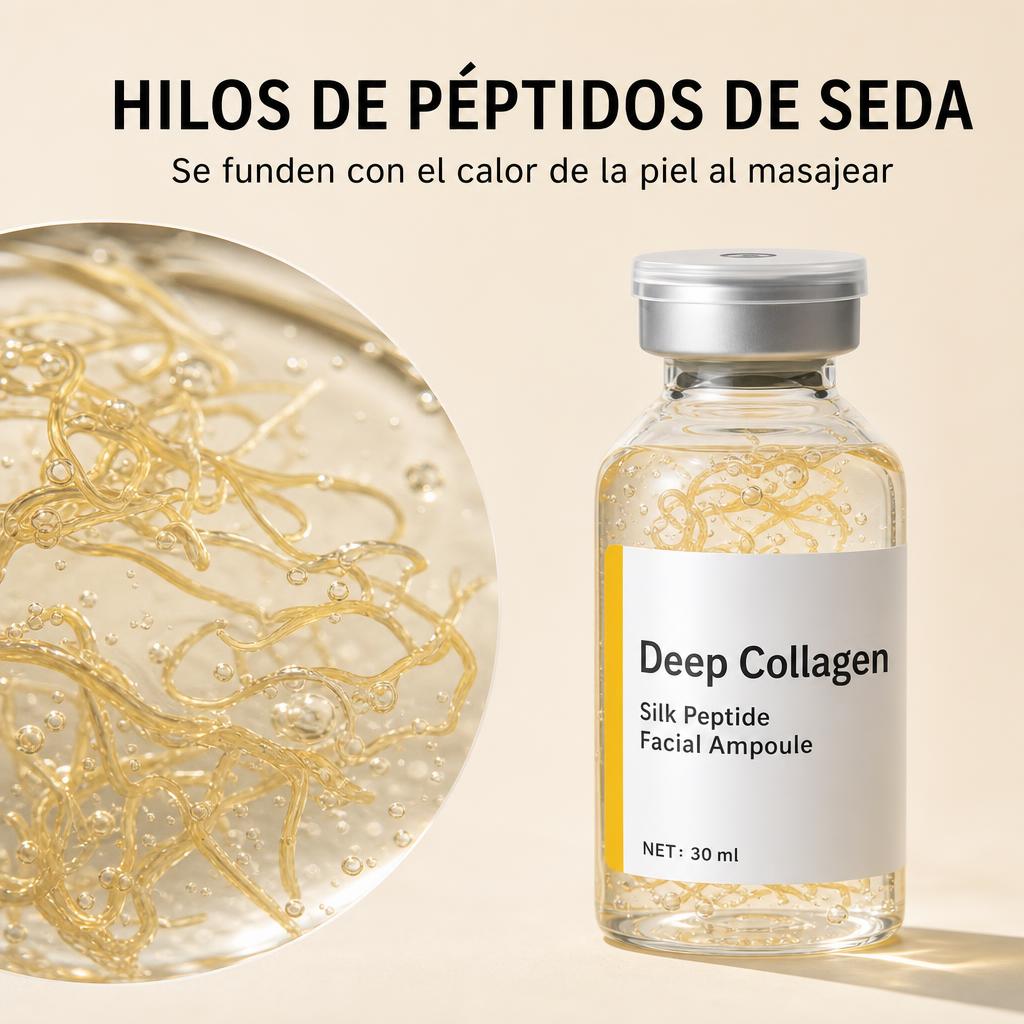 Macro de los hilos de péptidos de seda dentro del sérum